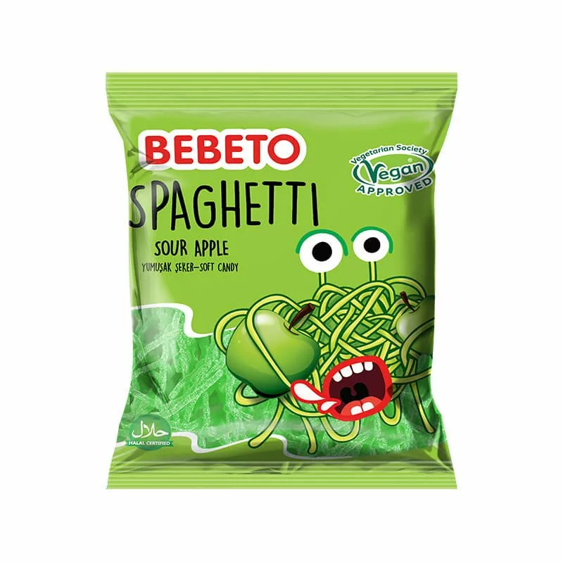 Bebeto Sour Apple kyslé špagety 80g