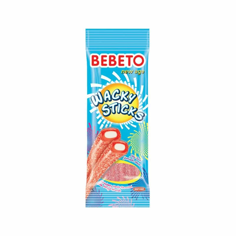 Bebeto Wacky Sticks kyslé želé pelendreky 75g