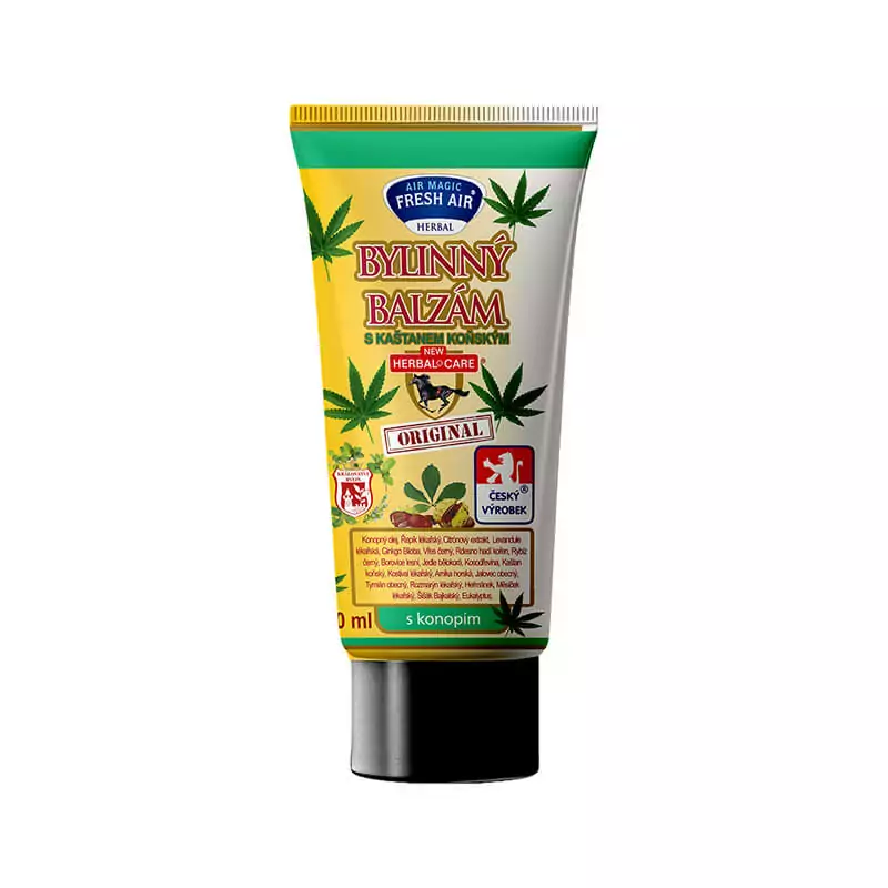 Bylinný balzam s pagaštanom konským 150ml s konope