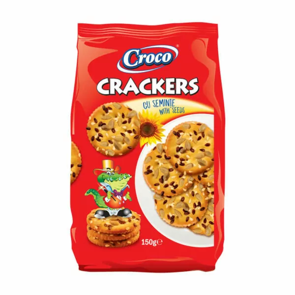 CROCO krekry slnecnicove jadierka 150g imprex slane
