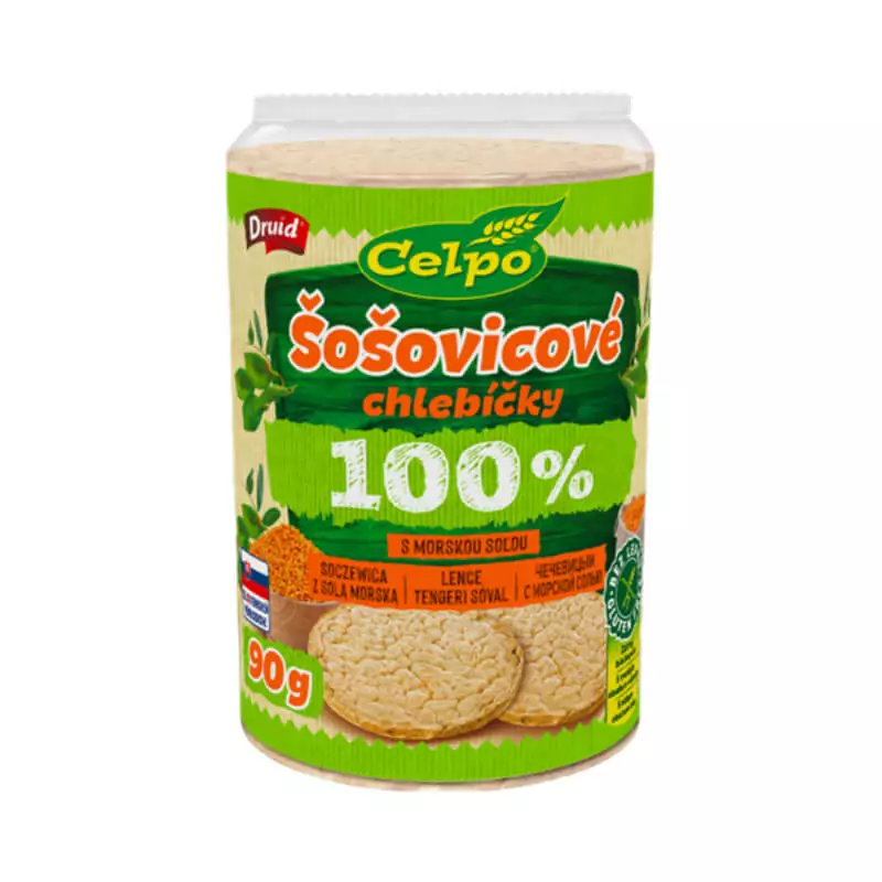 Celpo šošovicové chlebíčky s morskou soľou 90g