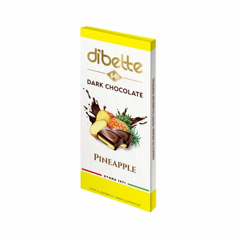 Dibette Dark Chocolate Pineapple 64% 80g