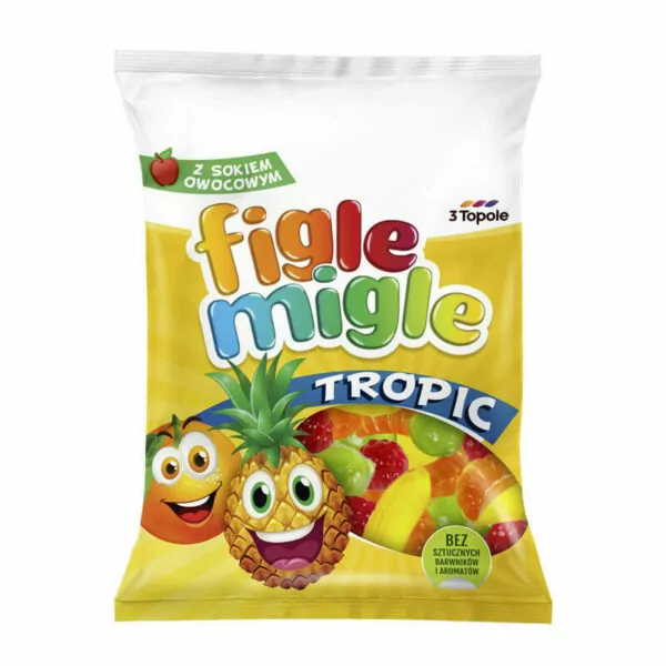Figle Migle gumene cukriky tropic 80g imprex