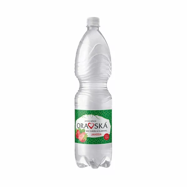 Oravská jemne perliva voda bez cukru a sladidiel s jahodovou prichutou 1,5l imprex leto voda smed napoj