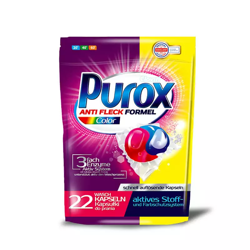 Purox Color gélové kapsule do prania 22ks