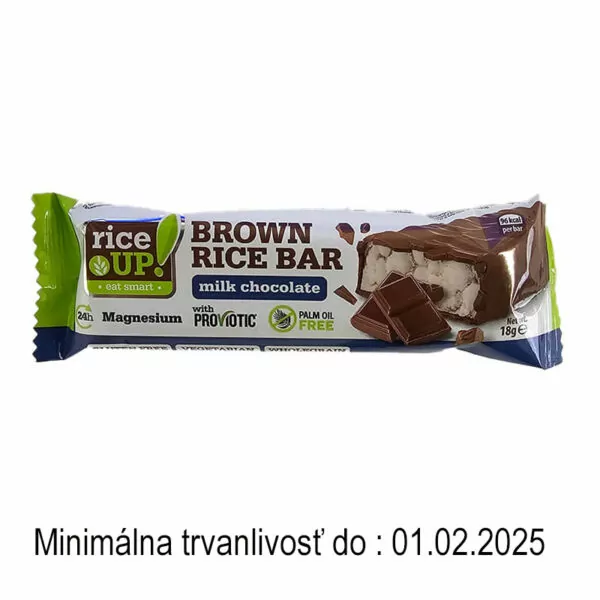 Rice Up Ryžová tyčinka Mliečna čokoláda 18g