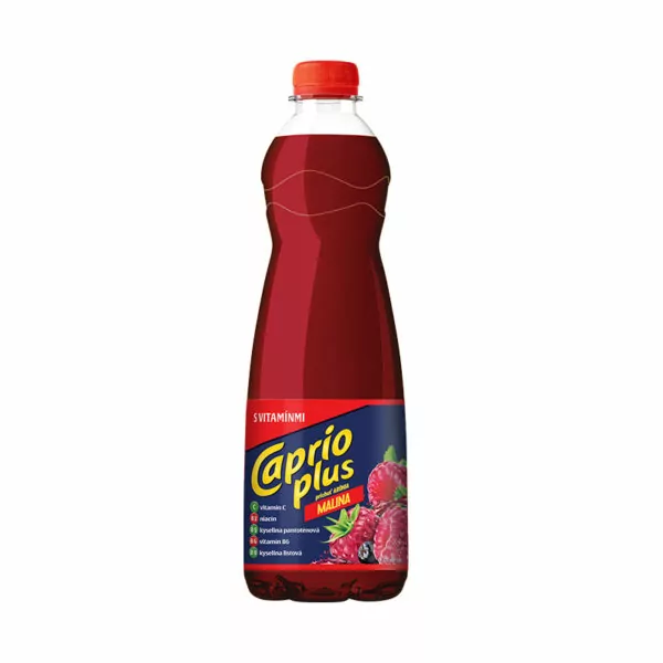 Sirup Caprio plus s vitaminmi s prichutou malina 0,7l imprex leto voda napoj