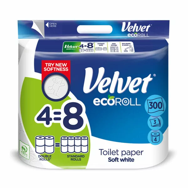 Velvet toaletny papier 4 roll imprex