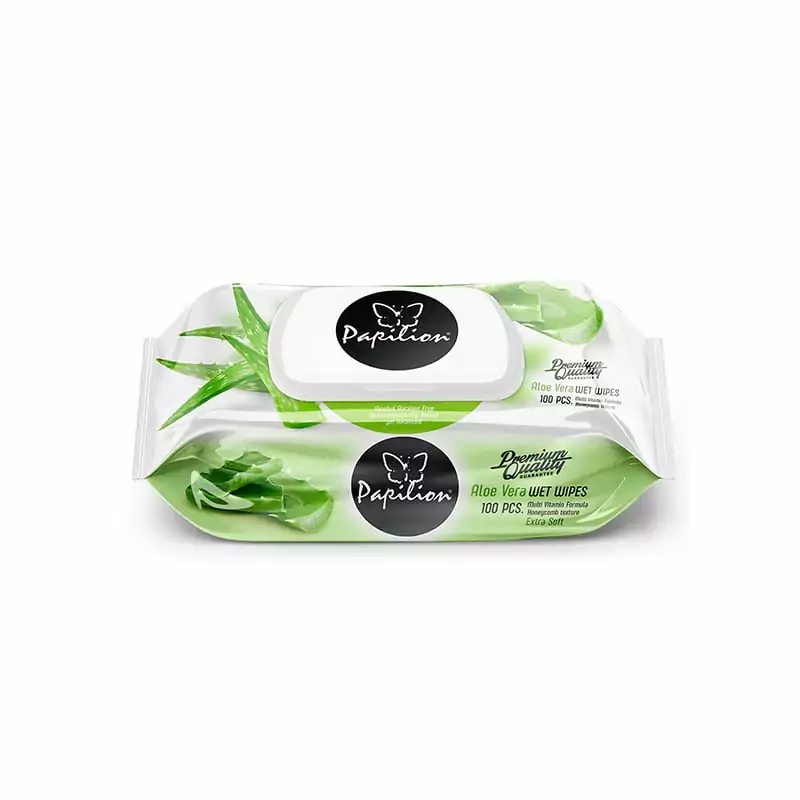 Papilion vlhčené utierky Aloe vera 100ks